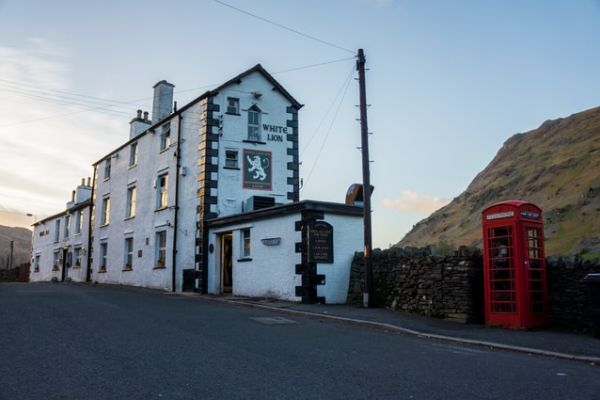 pub on a road